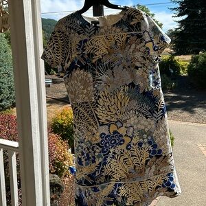 Talbots bright fun dress! Lovely colors , slight stretch. Light lining.